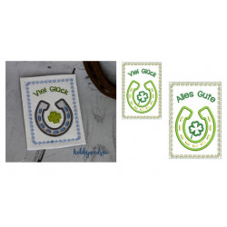 ITH - Postkarte Hufeisen Glücksklee